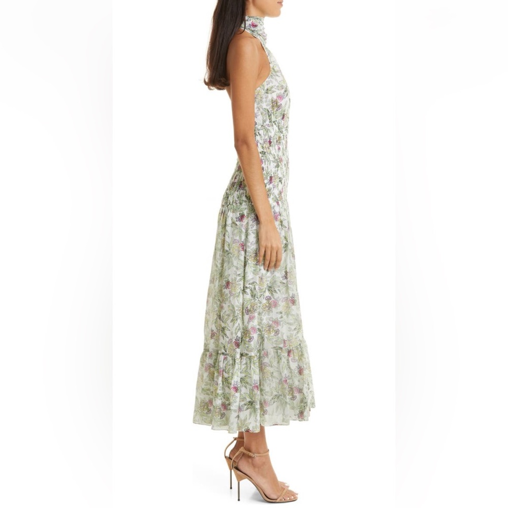 NWOT Cinq a Sept Cotton & Silk Dover Sleeveless Halter Midi Tea Dress Size 12 - Picture 2 of 15